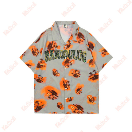floral mens casual shirts